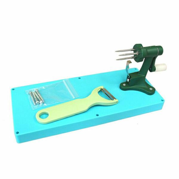 手動式 柿の皮むき機 台付 KJ-402 ヘタ取り刃付き