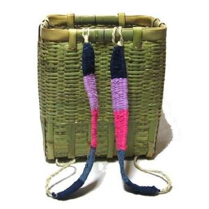 竹製　背負い籠　角型　大 山歩き、農作業時の農耕具の運搬に