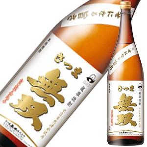 さつま無双　白ラベル　芋焼酎25度　1.8L＜芋の風味漂う「白豊」仕込み＞｜kumakuma