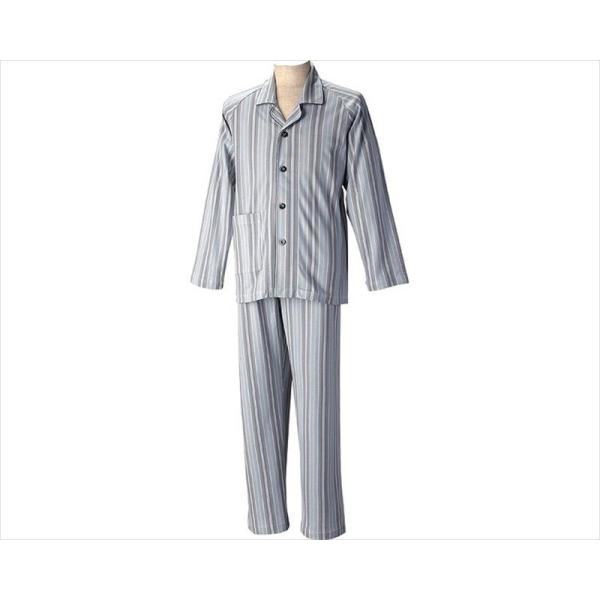 グンゼ 愛情らくらくパジャマ 紳士用 長袖パジャマ 上下セット(通年用) L SB2727 ブルー