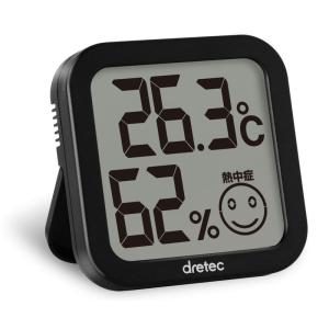 dretec(ドリテック) 温湿度計 デジタル 温度計 湿度計 大画面 コンパクト O-271BK(ブラック)｜kumakumastore