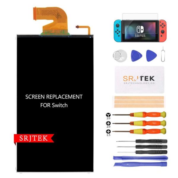 SRJTEK For Nintendo Switch 修理交換用 LCD液晶パネル ディスプレイ、修...