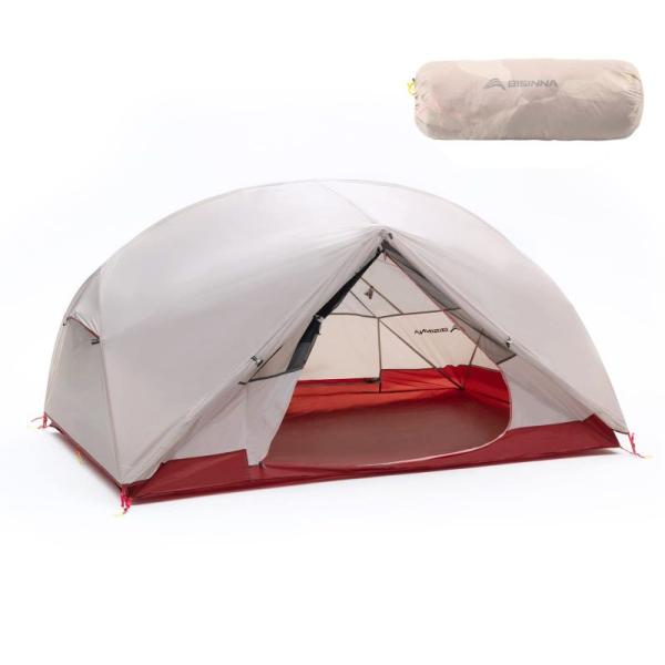 BISINNA 登山用テント 2~3人用 超軽量コンパクト キャンプテント ツーリング用テント ワイ...