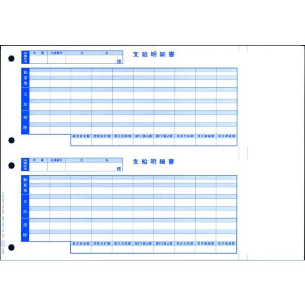 オービックビジネスコンサルタント 単票支給明細書 1000セット 09-SP6101