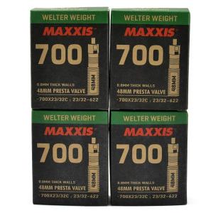 Maxxis Welter Weight 700x23-32C 48mm Bike Inner Tube Presta FV, 4Pack,｜kumakumastore