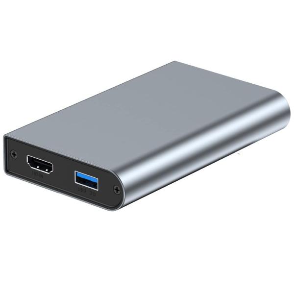 キャプチャーボード 4Kパススルー 外付け 1080P 60FPS USB 3.0 ビデオキャプチャ...