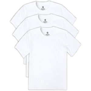 BALLOT Tシャツ メンズ 無地 半袖 肉厚生地 ヘビーウェイト 綿100％ 3枚組 (M, ホワイト)｜kumakumastore