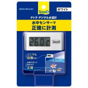 テトラ (Tetra) テトラ デジタル水温計 ホワイト WD-1 水温計 アクアリウム 熱帯魚 メダカ 金魚｜kumakumastore