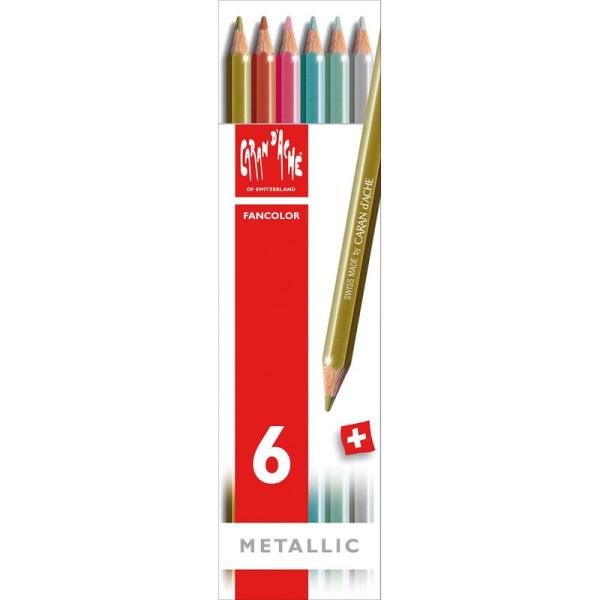 カランダッシュ 色鉛筆 水溶性 ファンカラー メタリック 6色セット 1284-406 正規輸入品