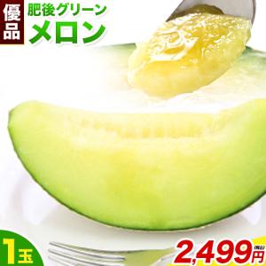 メロン 送料無料 訳あり ご自宅用 肥後グリーン 熊本県産ブランドメロン  1玉 約1.6〜2kg 入り