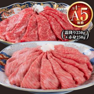 黒毛和牛 すき焼き しゃぶしゃぶ 赤身 250g + 霜降り 250g 計 500g ギフト 肉 送料無料 九州産 国産 牛肉 和牛 7-14営業日以内に発送予定（土日祝除く）