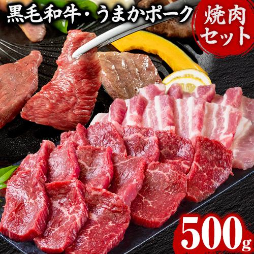 半額 セール 焼肉 セット バーベキュー BBQ 肉 黒毛和牛 豚肉 500g 国産 送料無料 九州...