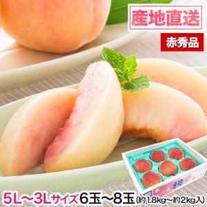 桃の名産地・熊本県産 送料無料 クール便 朝摘み桃(5L-3...