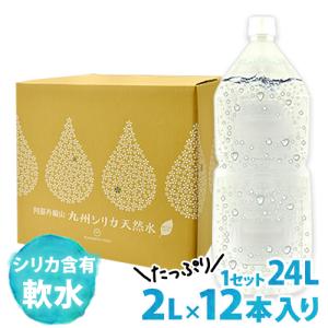 1箱から送料無料 阿蘇外輪山 九州シリカ天然水 たっぷり24L（2L×12本入り） ナチュラルミネラルウォーター 軟水 3-7営業日以内に順次出荷（土日祝日を除く）
