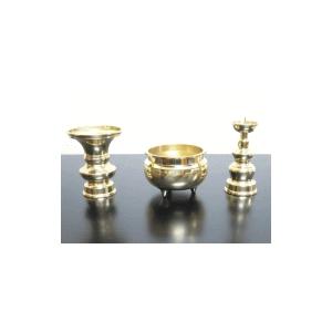三具足セット 磨き 2.5寸