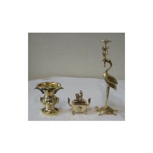 丸無地 三具足 磨き 3.0寸