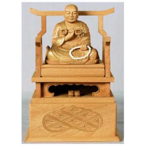 仏像 脇仏 真言宗 木製彩色 弘法大師 3.0寸 : 熊野古道仏壇センター