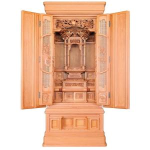 仏壇 唐木仏壇 屋久杉 総練り 堂造り 花車20号 胴長 レビューで真宗専用仏具半額