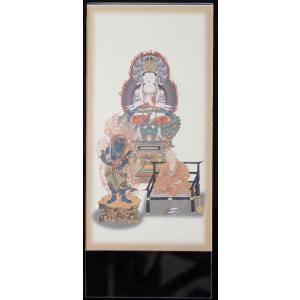 スタンド型 掛け軸 三尊仏 新世紀軸 クリア 大 選べる宗派 掛軸 置き型