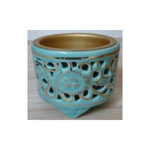 青磁 透かし香炉 真宗大谷派 (東） | お仏壇市場 閣雲堂 陶器