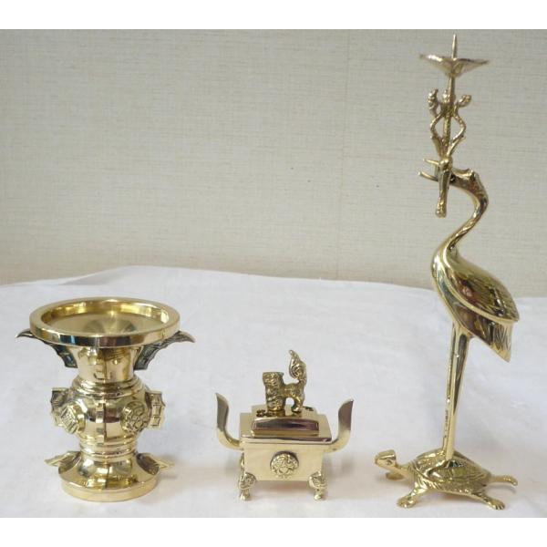 丸無地 三具足 磨き 2.5寸