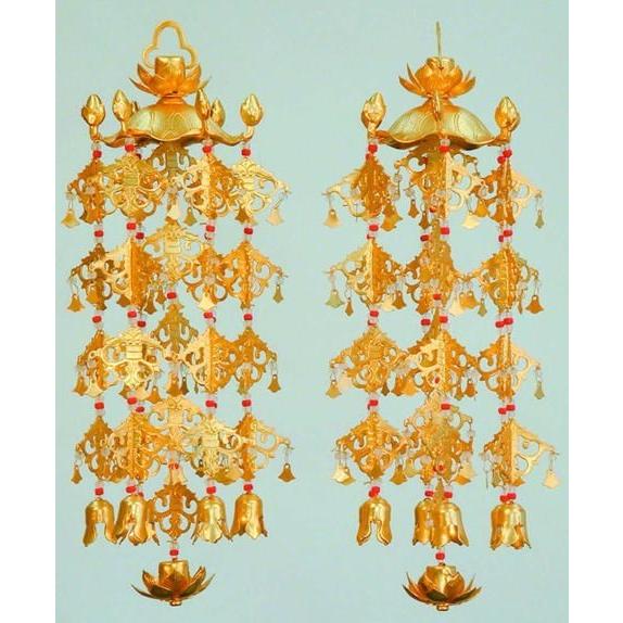 ようらく 真鍮 消金メッキ 中 1対