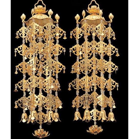 ようらく 真鍮 消金メッキ 特大 1対