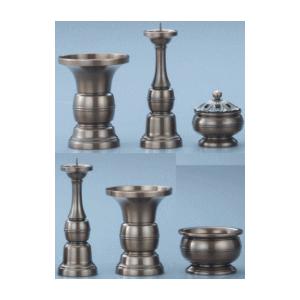 仏具 天祥型 黒檀色 紫檀色 六具足 4.0寸