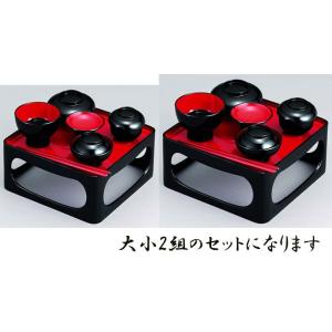 仏膳椀 ＰＣ 黒内朱 入子 7.0寸