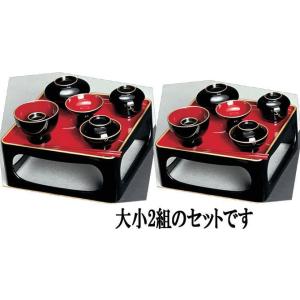 仏膳椀 ＰＣ ふち金 黒内朱 入子 7.0寸