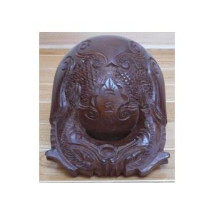 木魚 杢魚 欅木魚 上彫 5.5寸(幅約16.5センチ) : 熊野古道仏壇 木魚 杢魚 欅木魚 上彫 5.5寸(幅約16.5センチ) : 熊野古道仏壇