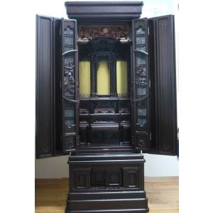 仏壇 唐木仏壇 仏具セット 最高級品 紫檀総練 高徳18号 一部地域を除き送料無料 床置き仏壇 伝統仏壇 高級仏壇