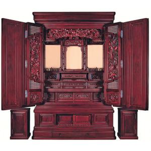 仏壇 唐木仏壇 紫檀系 四方練 南天35号 一部地域を除き無料設置 床置き仏壇 伝統仏壇 高級仏壇