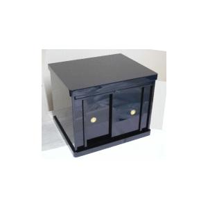 黒塗り　仏壇台 仏壇台 黒塗り 小 膳引き付 きれいな鏡面仕上げ（カシュー仕上