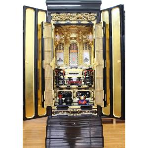 金仏壇： 京型高台みさと15号 金箔仏壇（仏具別） : ハセガワ仏壇