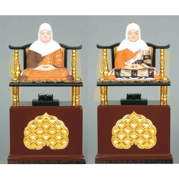 仏像 天台宗 脇仏 天台大師・伝教大師 2.0寸（翔）極上彩色