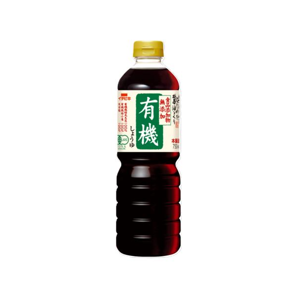 【イチビキ】無添加有機しょうゆ 750ml×8本