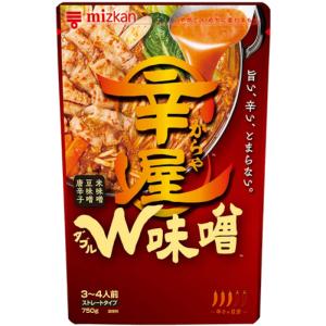 ミツカン 辛屋 Ｗ味噌鍋つゆ ストレート 750g｜kumano-nakatani