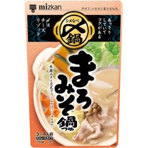 ミツカン 〆まで美味しい まろみそ鍋つゆ ストレート 750g×12個｜kumano-nakatani