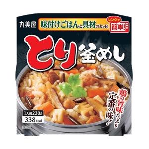 【丸美屋】ごはんと具材のセット！レンジで簡単！とり釜めし＜味付けごはん付き＞ 230g(ごはん165g、具材65g)×1個