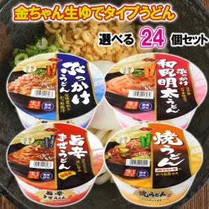 【選べるセット】【徳島製粉】金ちゃん 生ゆでタイプうどん 4種から選べる24個セット(ぶっかけうどん/ぶっかけ和風明太うどん/旨辛まぜうどん/焼うどん)