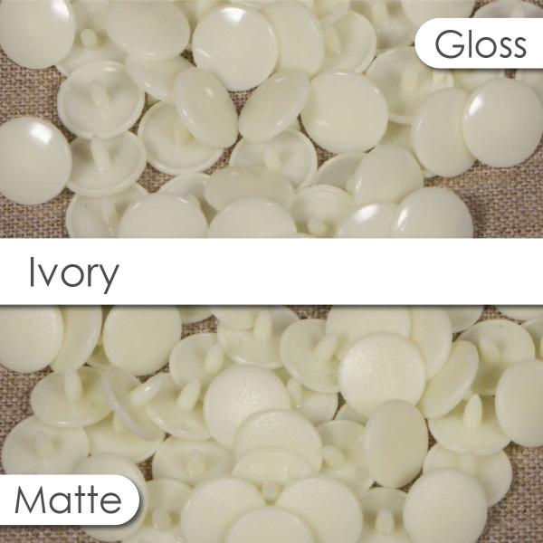 アイボリー　プラスチックスナップ 50組セット