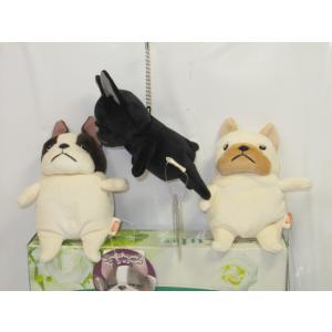 もちぶる クリーム ミニ ボールチェーンマスコット ブルドッグ 白