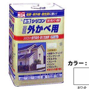 ニッペ　水性シリコン外かべ用１６ｋｇ　０１ホワイト　｜kumazou2