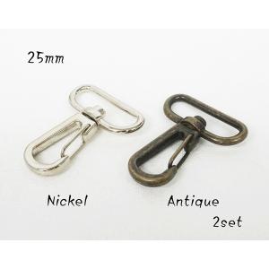 25mm アミナス ニッケル アンティーク  ２個セット　kume1034-25