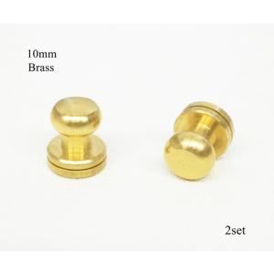 径10mm 足13mm (溝なし) シカゴスクリュー 組ネジ ブラス ニッケル