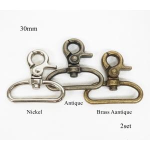 30mm 豆レバースナップ ニッケル アンティーク ブラスアンティーク
