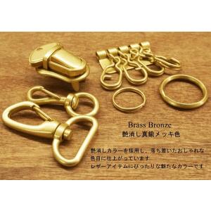 差し込みバッグ金具 豆差 真鍮ブロンズ色 ku...の詳細画像4