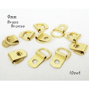 9mm 月カン付きビラカン 真鍮ブロンズ 10個セット kume557-BP