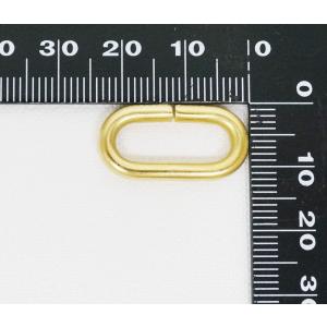 丸線小判カン 18×6×3mm 真鍮生地 10...の詳細画像3